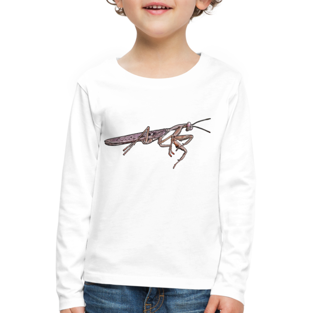 Kinder Longsleeve Rhombodera kirbyi male - weiß