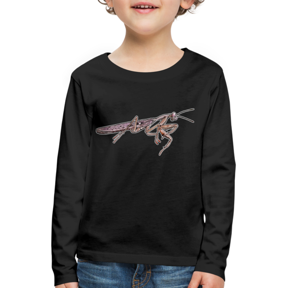 Kinder Longsleeve Rhombodera kirbyi male - Schwarz