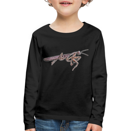 Kinder Longsleeve Rhombodera kirbyi male - Schwarz
