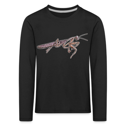 Kinder Longsleeve Rhombodera kirbyi male - Schwarz