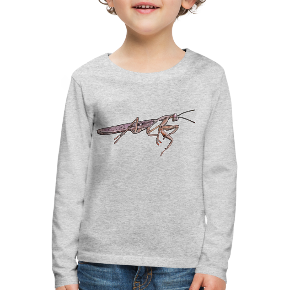 Kinder Longsleeve Rhombodera kirbyi male - Grau meliert