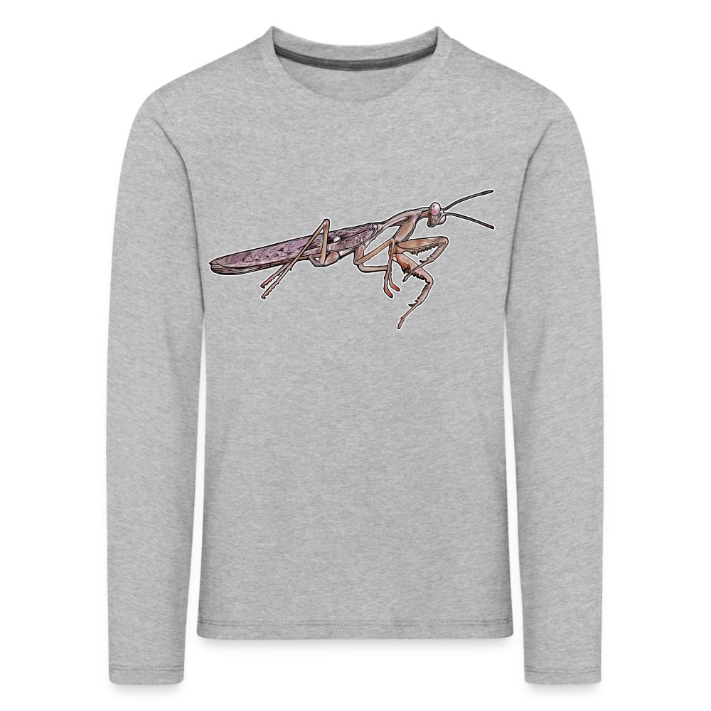 Kinder Longsleeve Rhombodera kirbyi male - Grau meliert