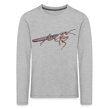 Kinder Longsleeve Rhombodera kirbyi male - Grau meliert