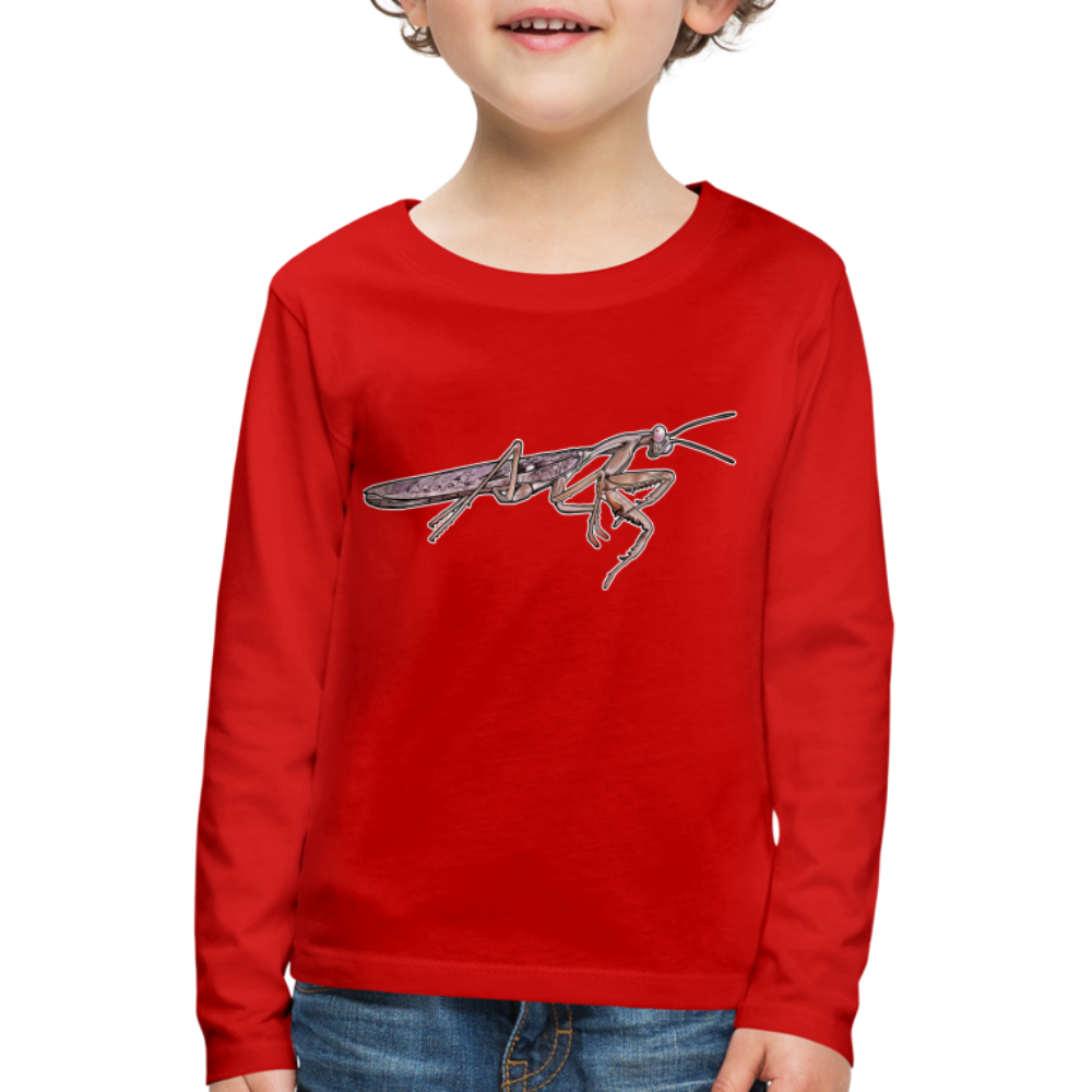 Kinder Longsleeve Rhombodera kirbyi male - Rot