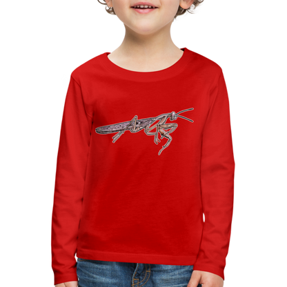 Kinder Longsleeve Rhombodera kirbyi male - Rot