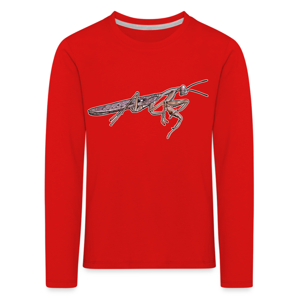 Kinder Longsleeve Rhombodera kirbyi male - Rot