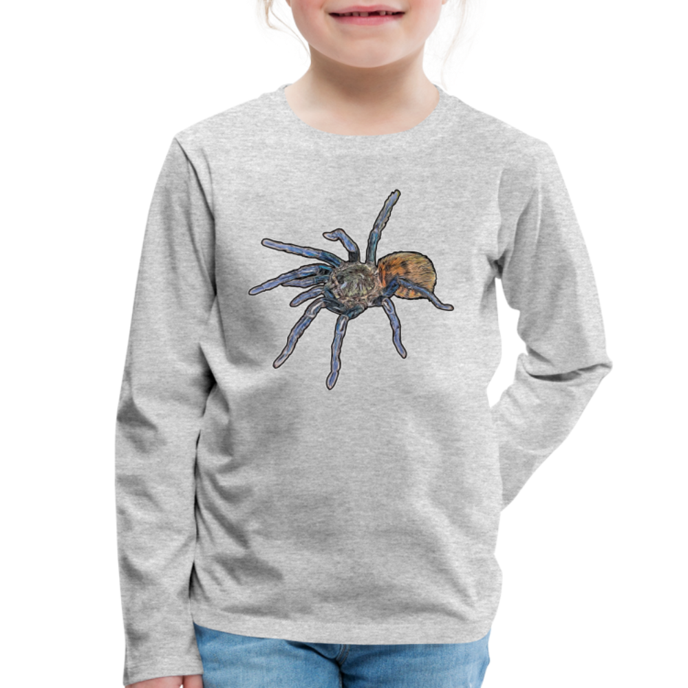 Kinder Longsleeve Chromatopelma cyaneopubescens - Grau meliert