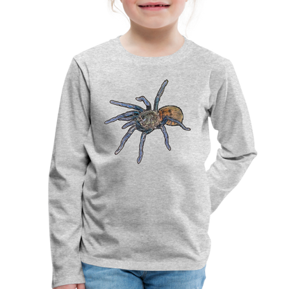 Kinder Longsleeve Chromatopelma cyaneopubescens - Grau meliert