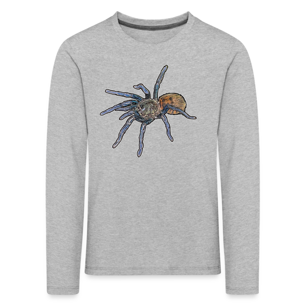 Kinder Longsleeve Chromatopelma cyaneopubescens - Grau meliert