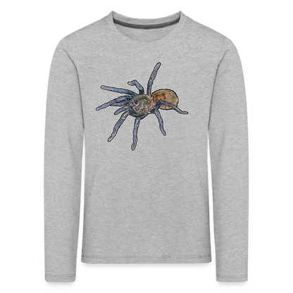 Kinder Longsleeve Chromatopelma cyaneopubescens - Grau meliert