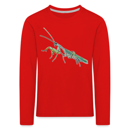 Kinder Longsleeve Sphodromantis lineola male - Rot