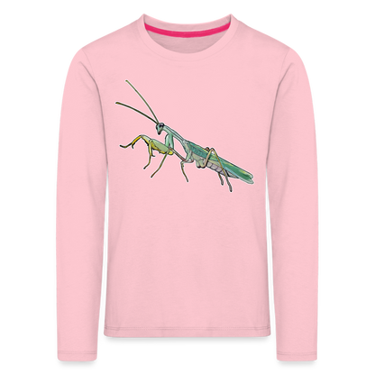 Kinder Longsleeve Sphodromantis lineola male - Hellrosa