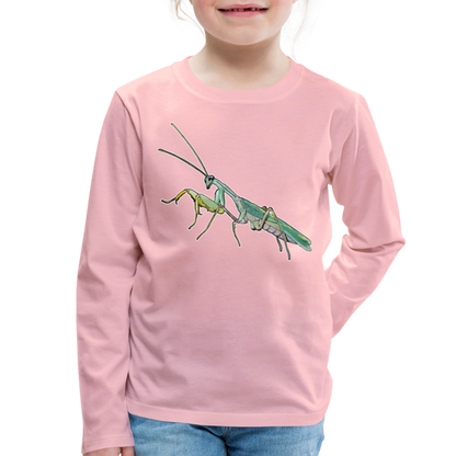 Kinder Longsleeve Sphodromantis lineola male - Hellrosa