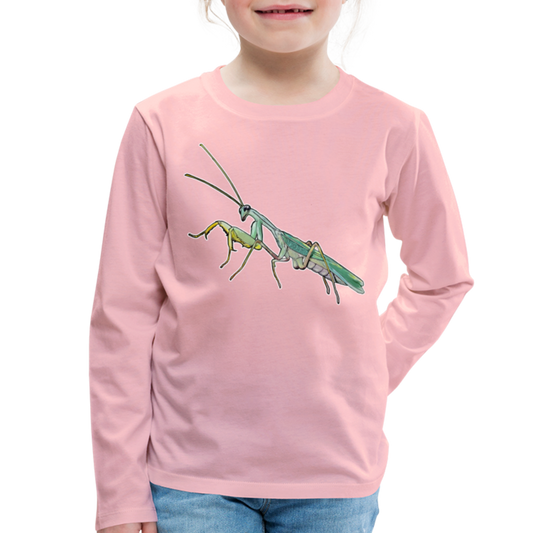 Kinder Longsleeve Sphodromantis lineola male - Hellrosa