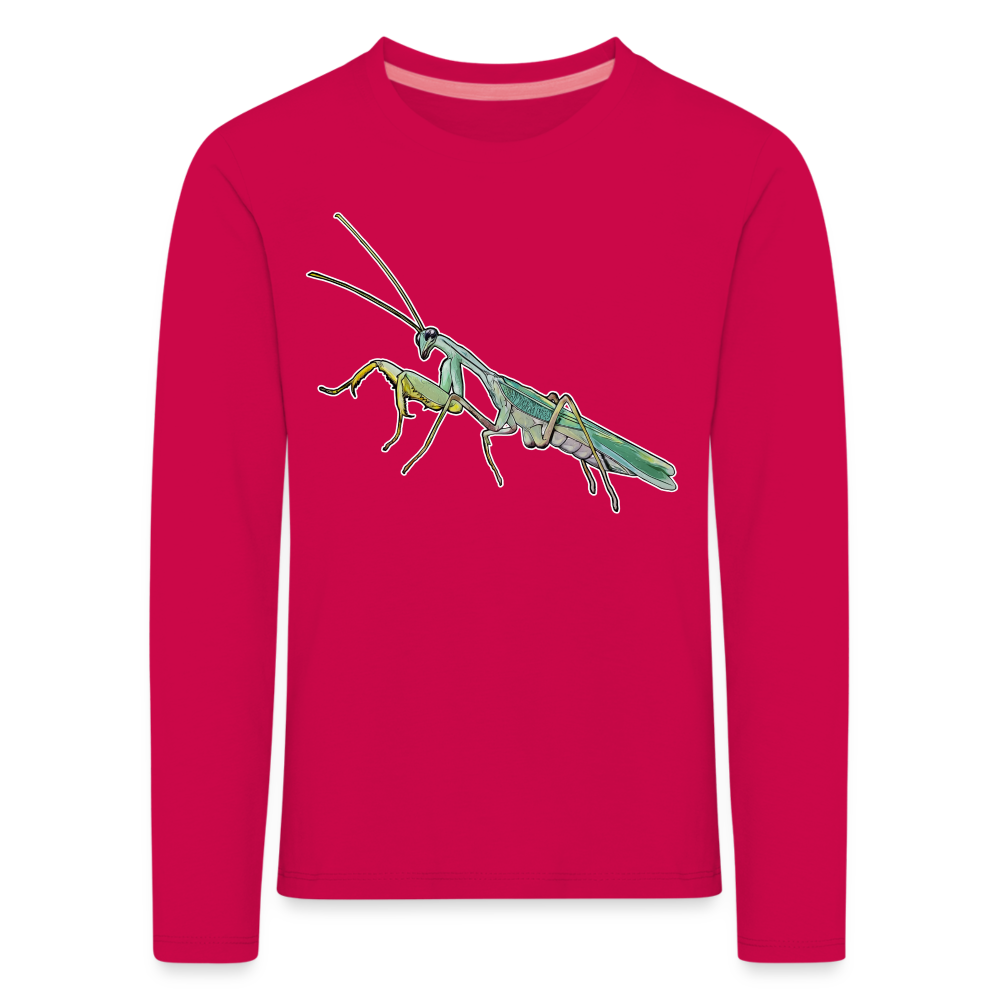 Kinder Longsleeve Sphodromantis lineola male - dunkles Pink