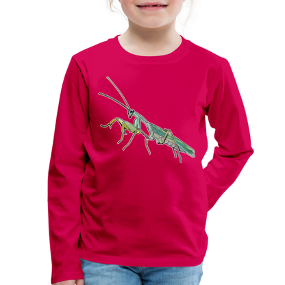 Kinder Longsleeve Sphodromantis lineola male - dunkles Pink