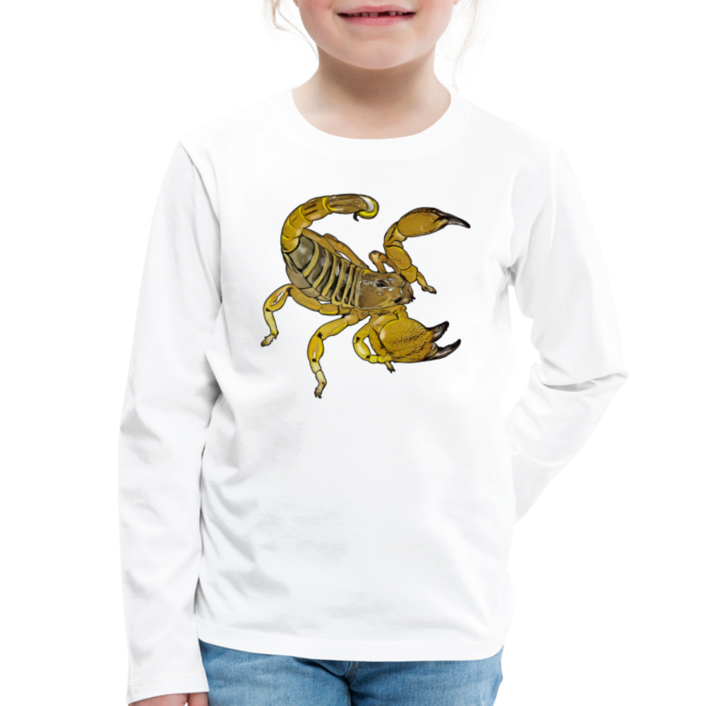 Kinder Longsleeve Scorpio maurus palmatus - weiß