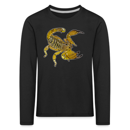 Kinder Longsleeve Scorpio maurus palmatus - Schwarz