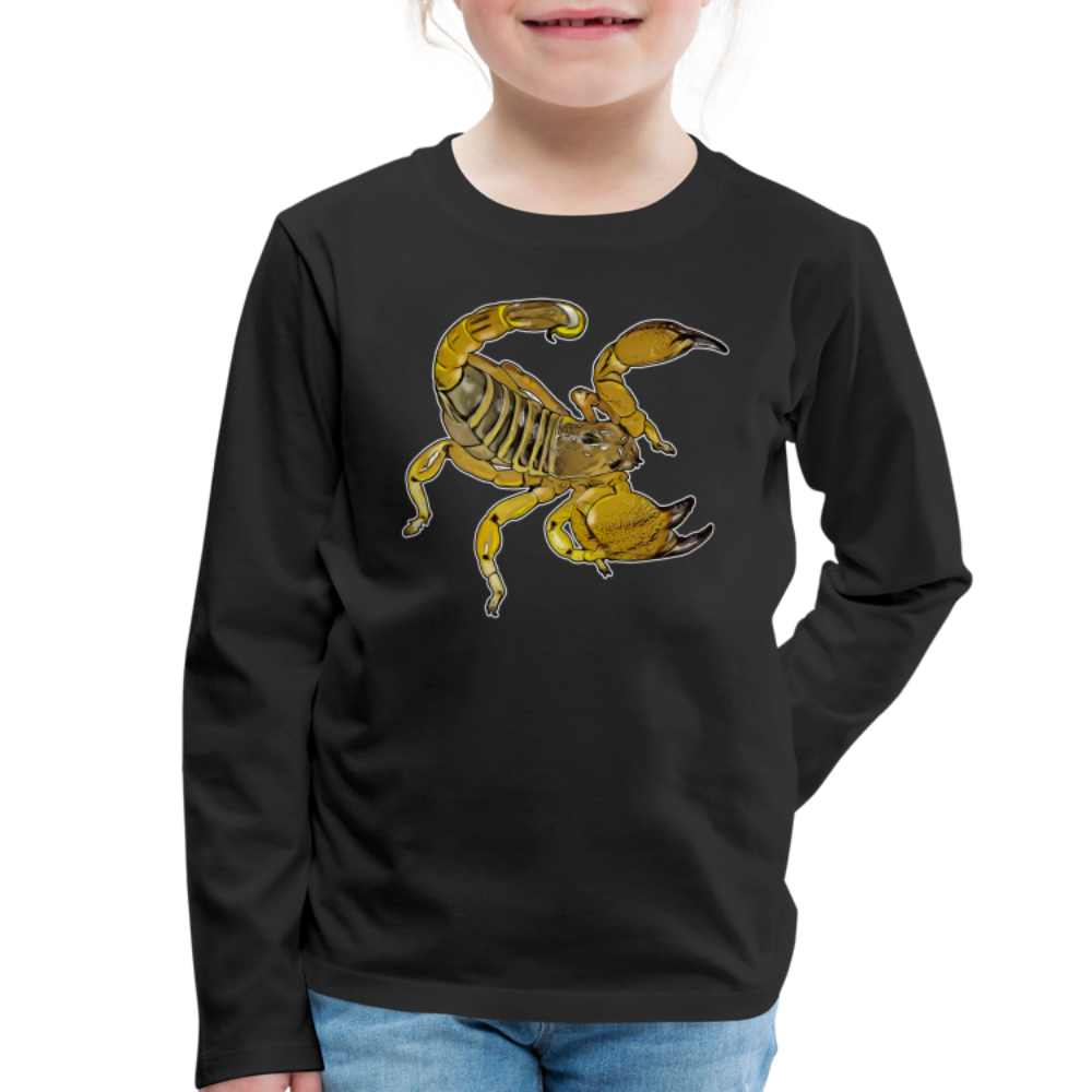 Kinder Longsleeve Scorpio maurus palmatus - Schwarz