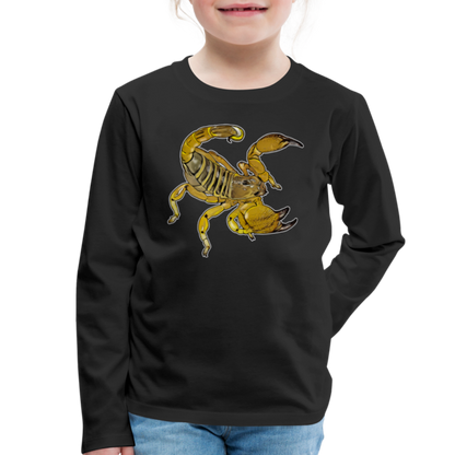 Kinder Longsleeve Scorpio maurus palmatus - Schwarz