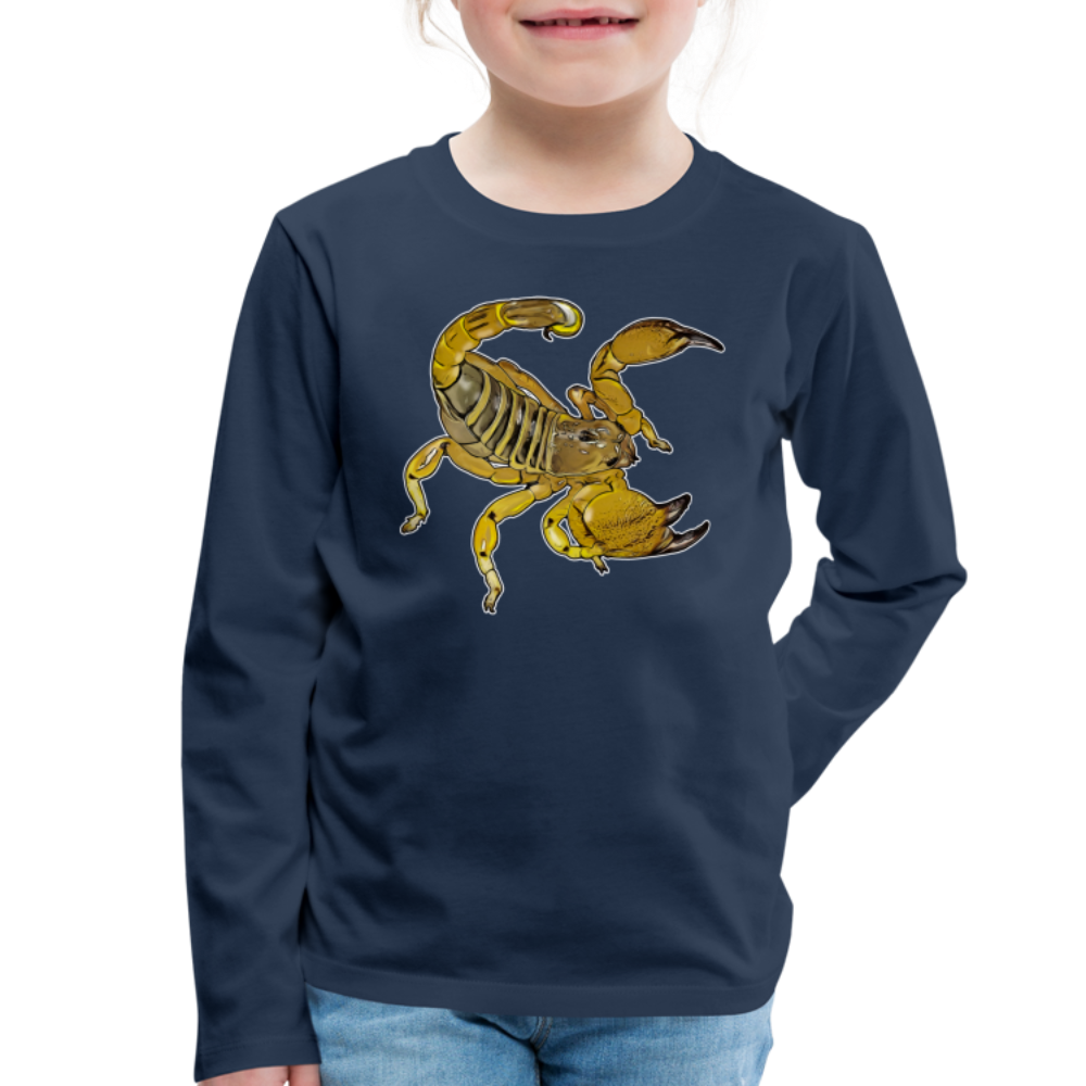 Kinder Longsleeve Scorpio maurus palmatus - Navy