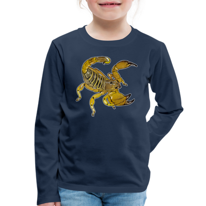 Kinder Longsleeve Scorpio maurus palmatus - Navy