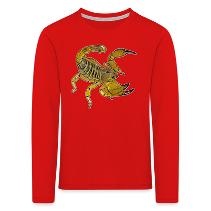 Kinder Longsleeve Scorpio maurus palmatus - Rot