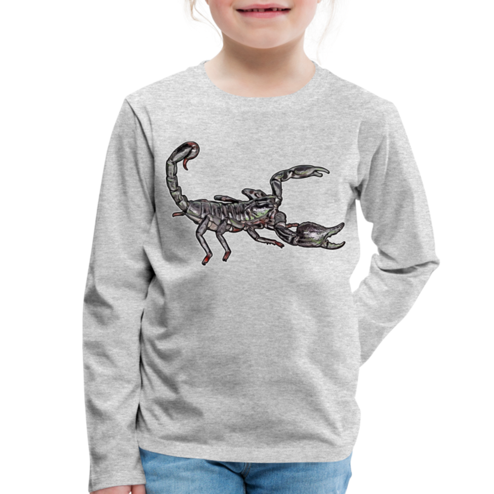 Kinder Longsleeve Heterometrus silenus - Grau meliert