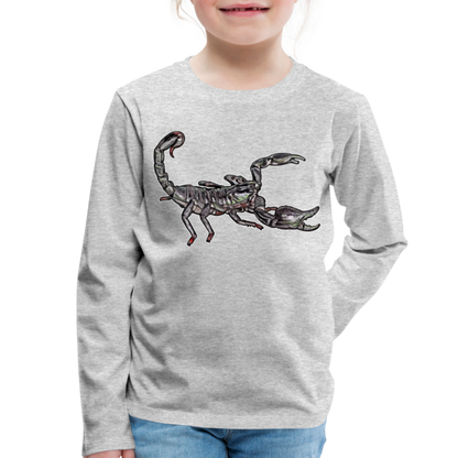 Kinder Longsleeve Heterometrus silenus - Grau meliert