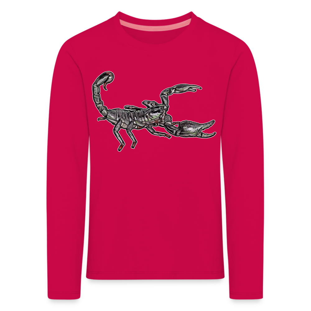 Kinder Longsleeve Heterometrus silenus - dunkles Pink