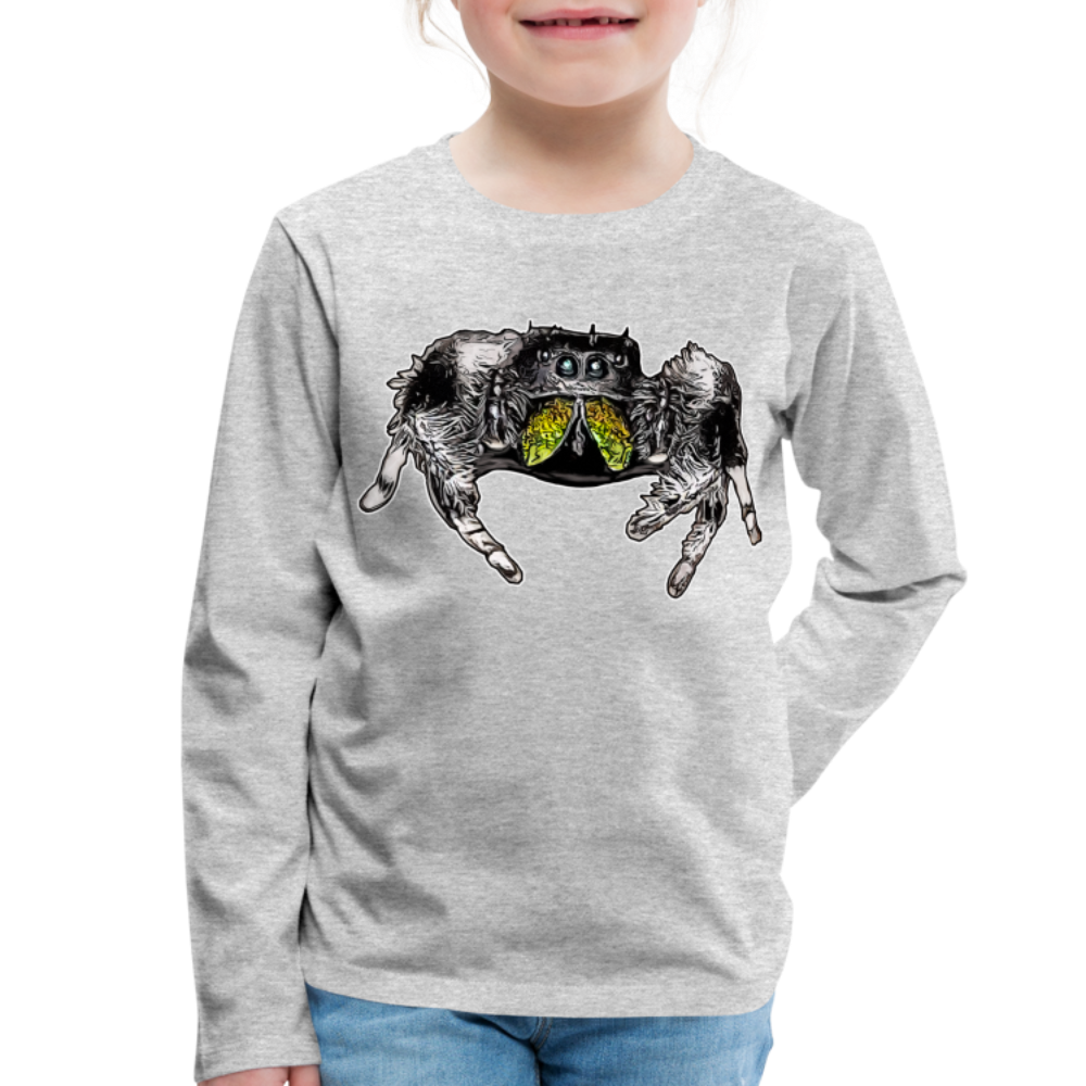 Kinder Longsleeve Phidippus regius Rastafari male - Grau meliert