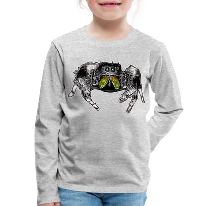 Kinder Longsleeve Phidippus regius Rastafari male - Grau meliert