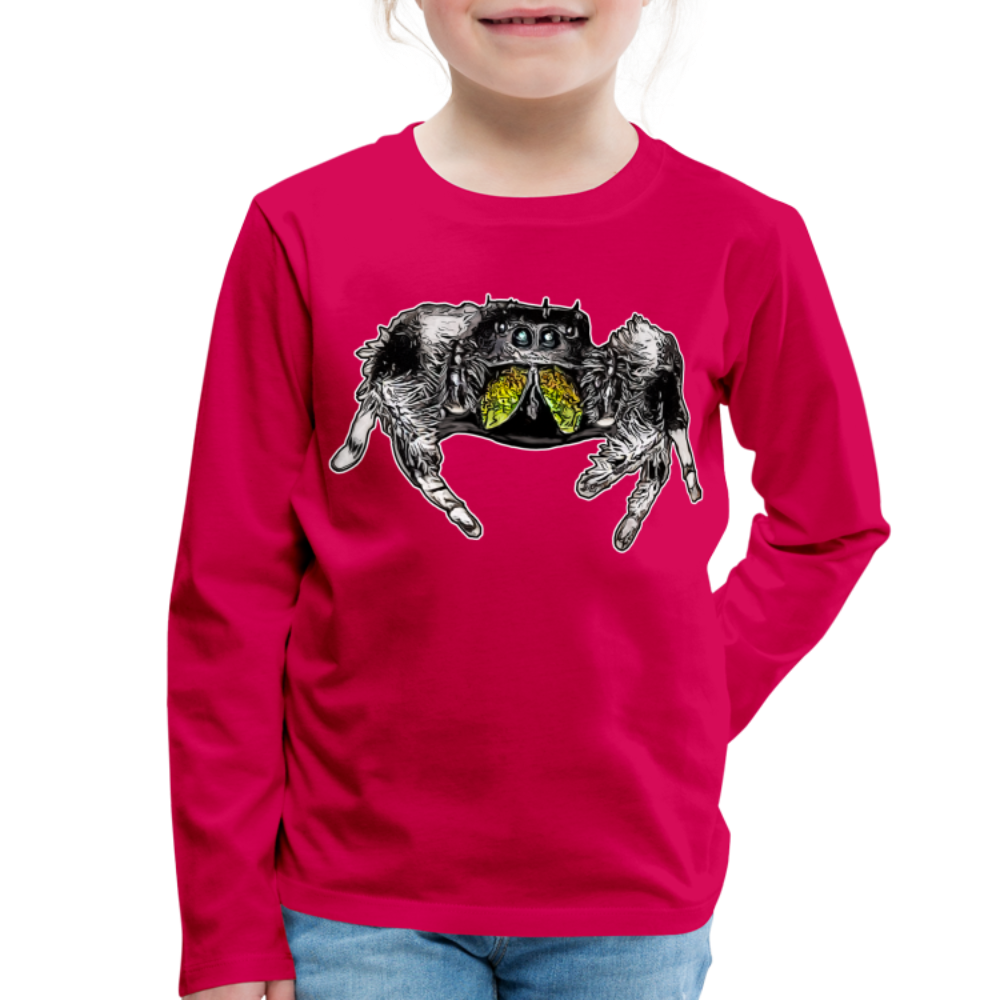 Kinder Longsleeve Phidippus regius Rastafari male - dunkles Pink