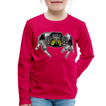Kinder Longsleeve Phidippus regius Rastafari male - dunkles Pink