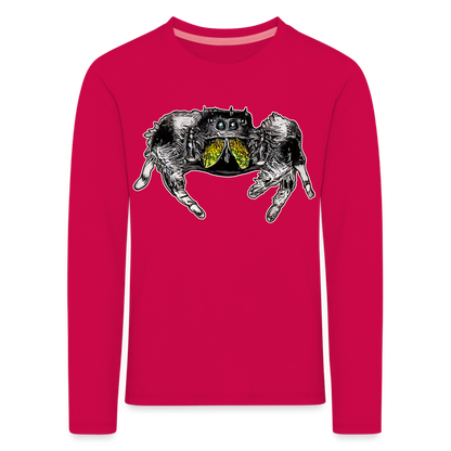 Kinder Longsleeve Phidippus regius Rastafari male - dunkles Pink