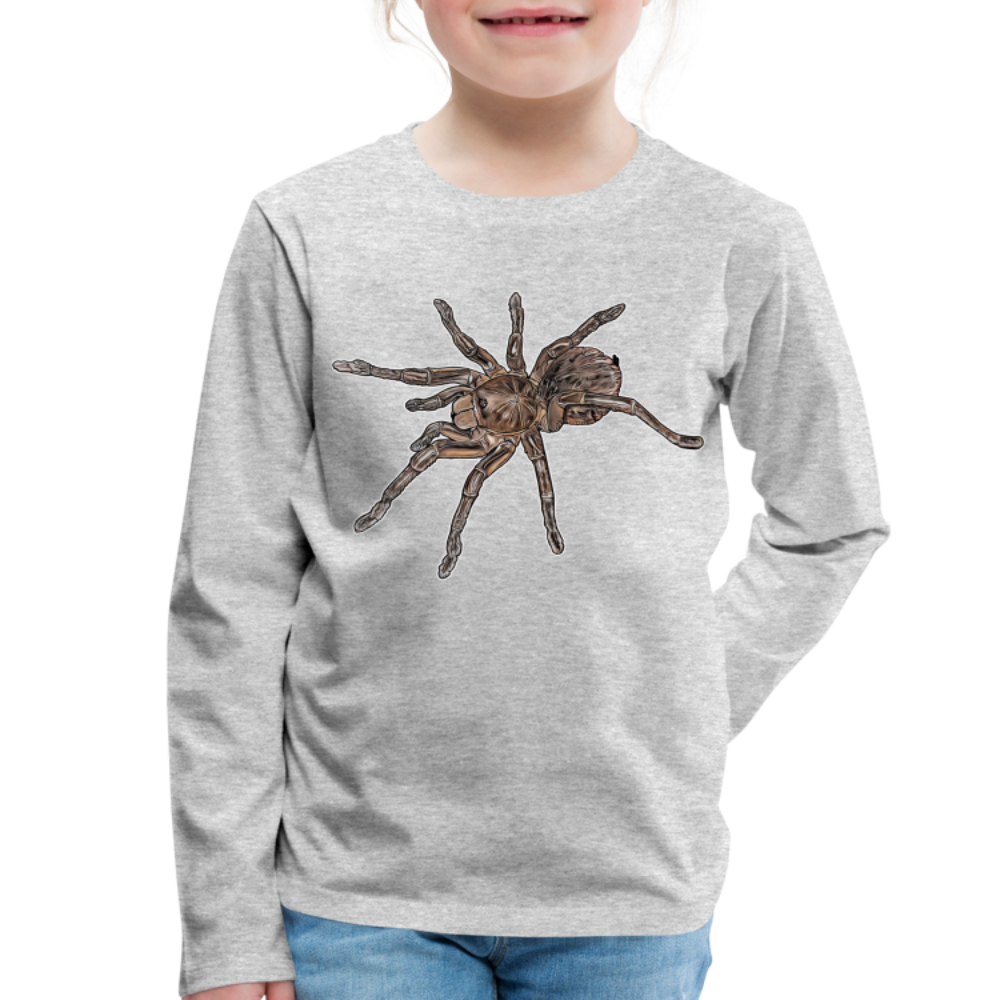 Kinder Longsleeve Theraphosa stirmi juvenile - Grau meliert