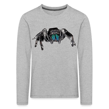 Kinder Longsleeve Phidippus regius Everglades male - Grau meliert