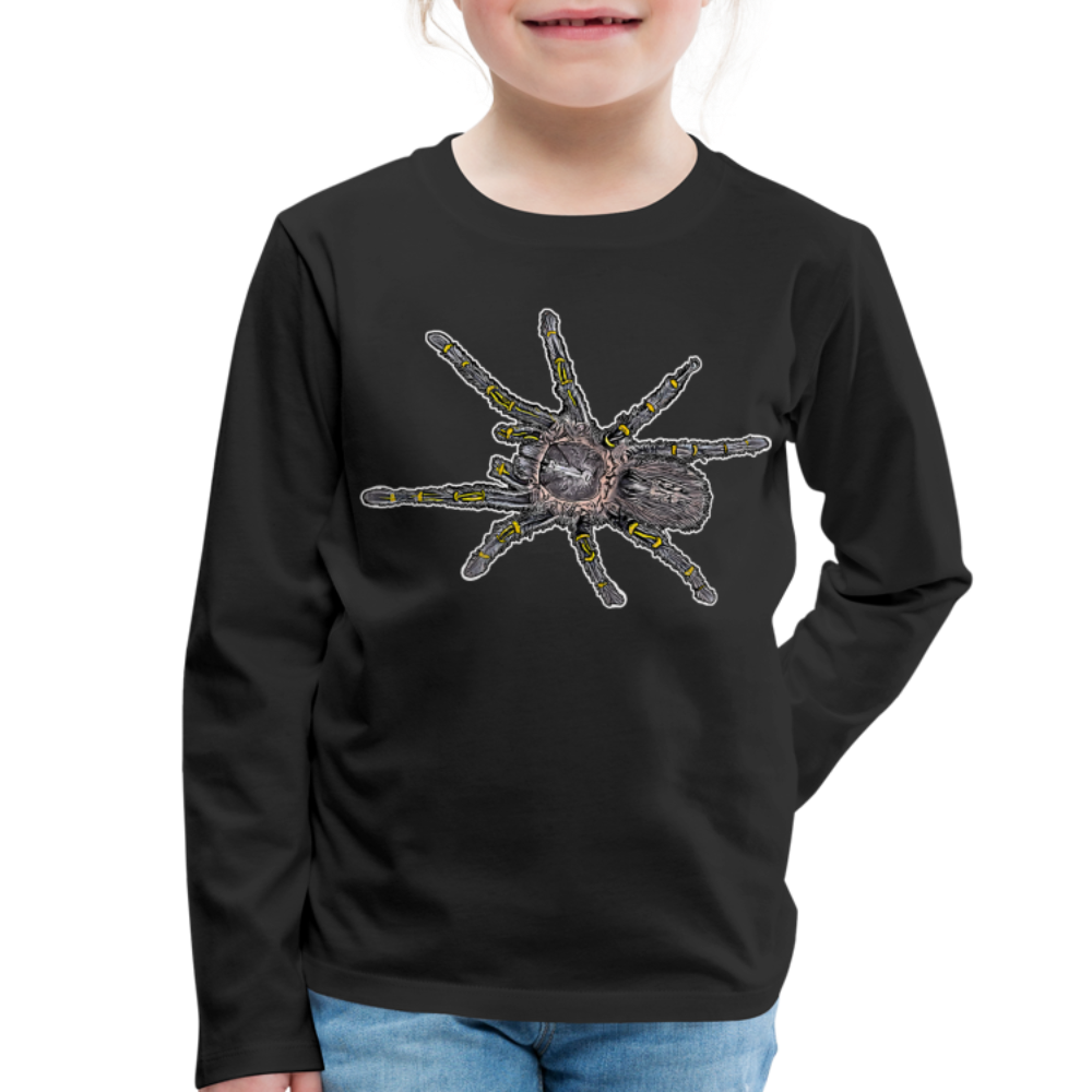 Kinder Longsleeve Grammostola pulchripes - Schwarz