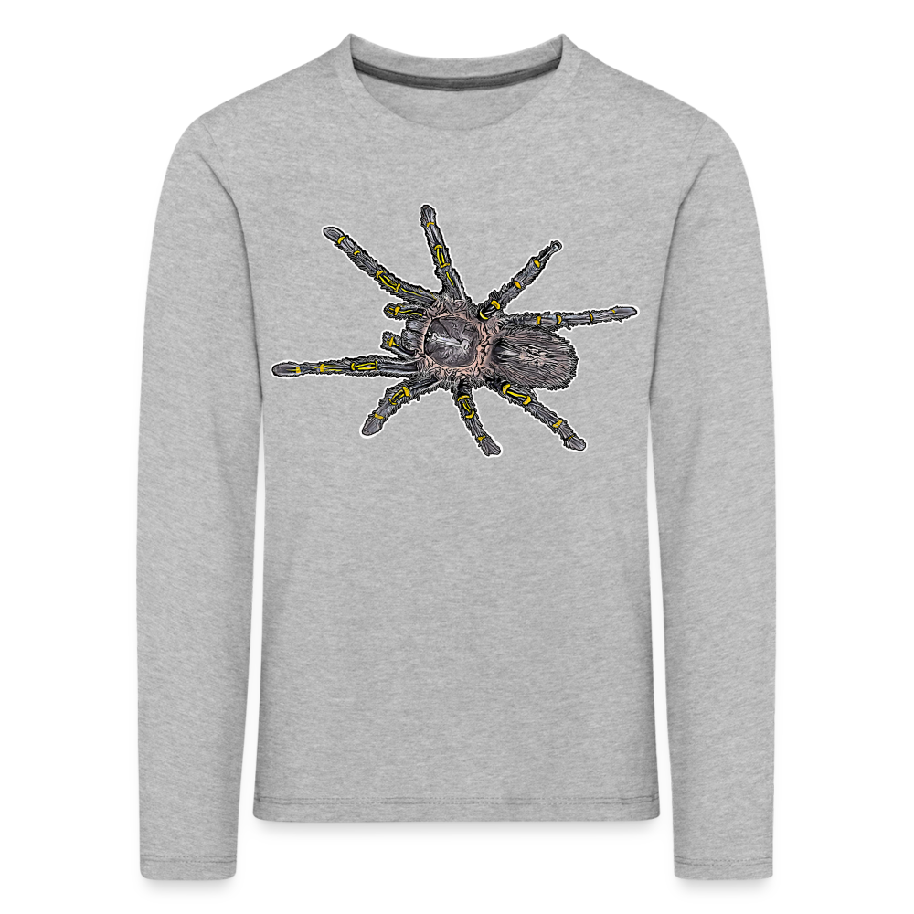 Kinder Longsleeve Grammostola pulchripes - Grau meliert