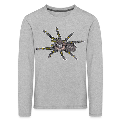 Kinder Longsleeve Grammostola pulchripes - Grau meliert