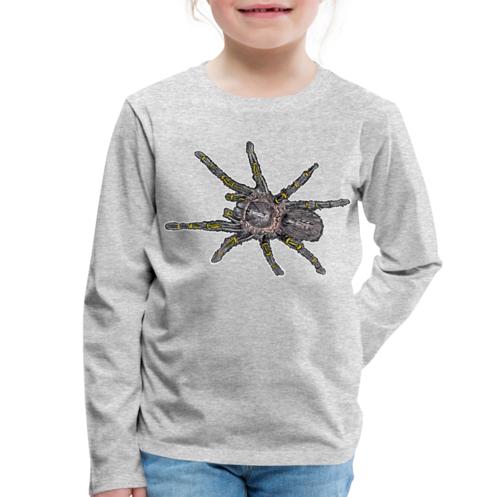 Kinder Longsleeve Grammostola pulchripes - Grau meliert