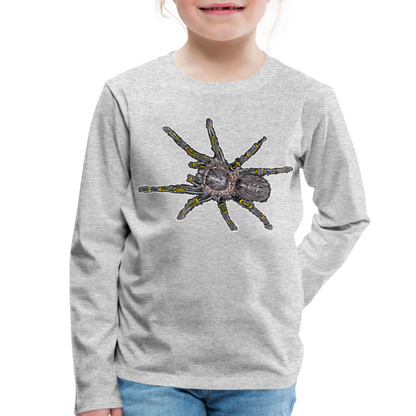 Kinder Longsleeve Grammostola pulchripes - Grau meliert