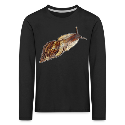 Kinder Longsleeve Achatina reticulata wildfarben - Schwarz