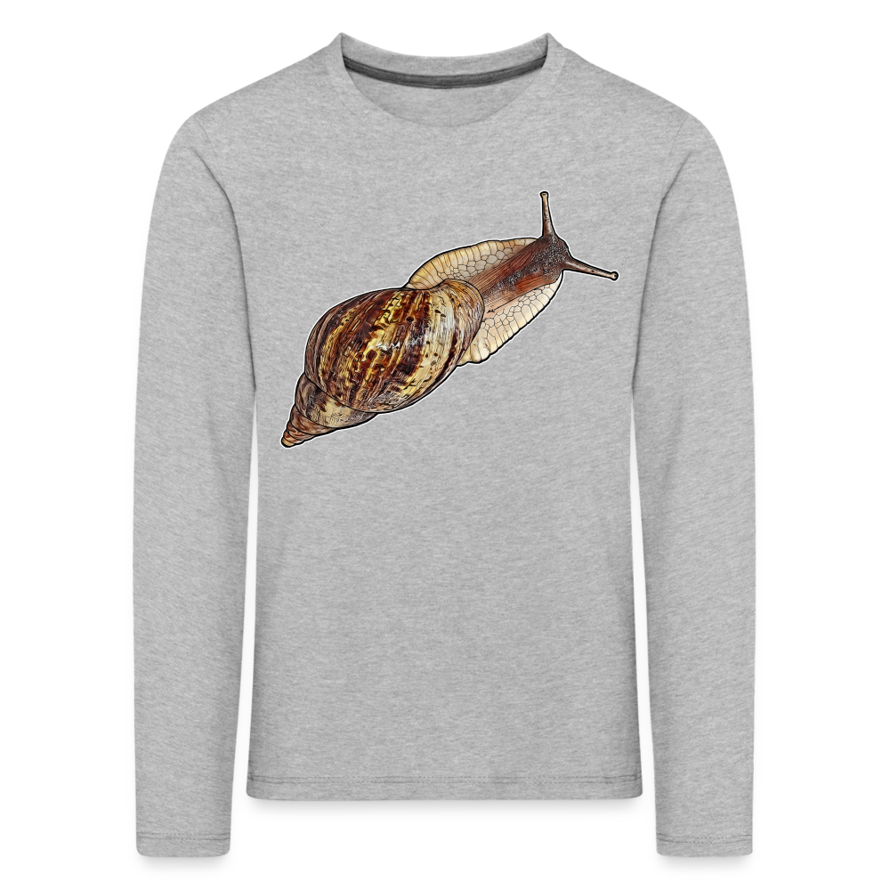 Kinder Longsleeve Achatina reticulata wildfarben - Grau meliert
