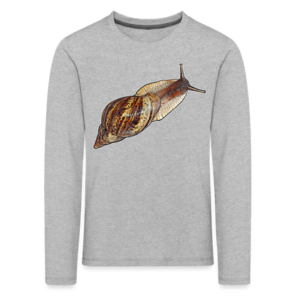 Kinder Longsleeve Achatina reticulata wildfarben - Grau meliert