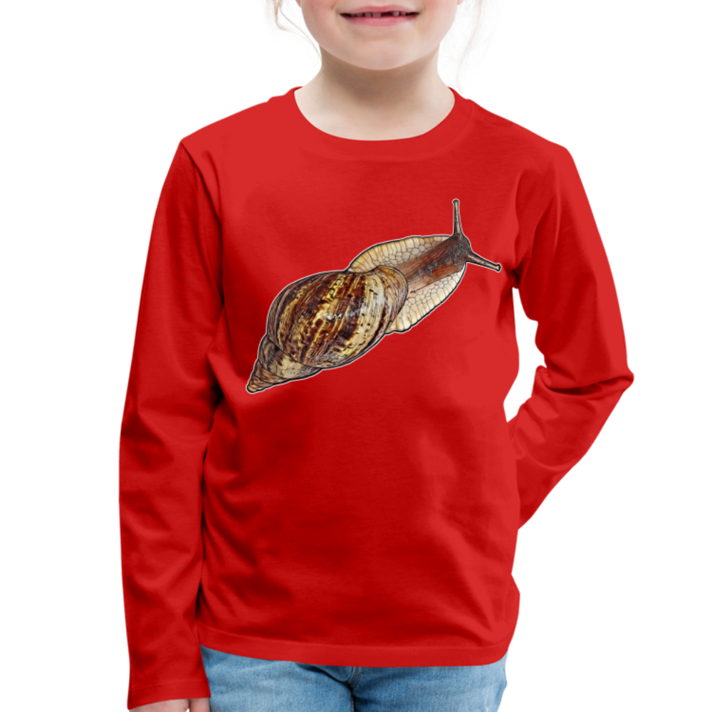Kinder Longsleeve Achatina reticulata wildfarben - Rot