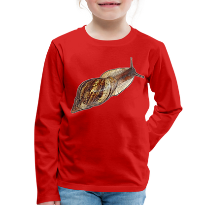 Kinder Longsleeve Achatina reticulata wildfarben - Rot