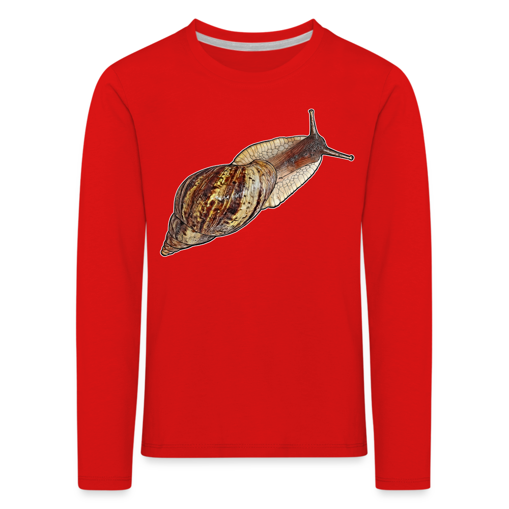 Kinder Longsleeve Achatina reticulata wildfarben - Rot