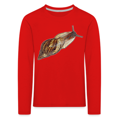 Kinder Longsleeve Achatina reticulata wildfarben - Rot