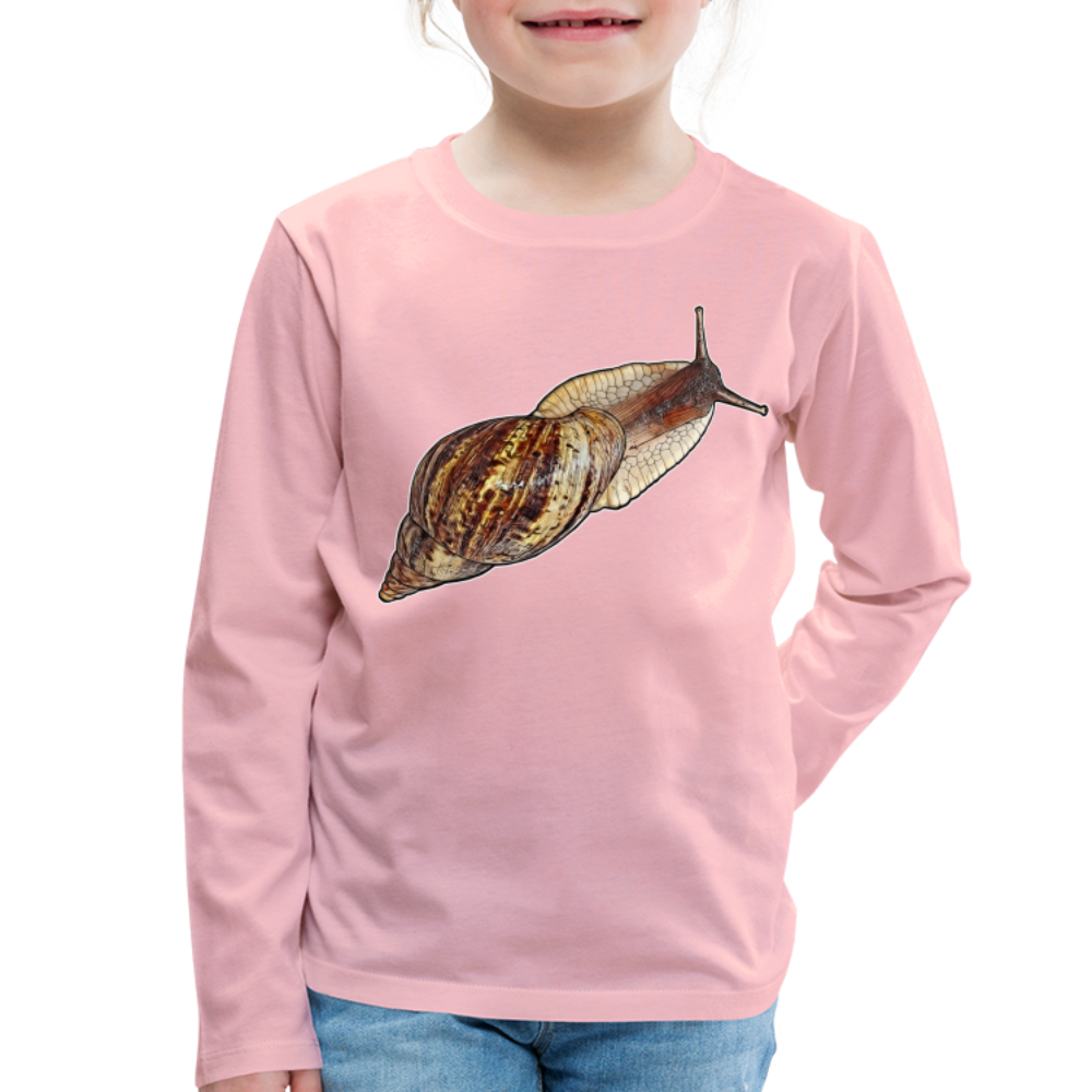 Kinder Longsleeve Achatina reticulata wildfarben - Hellrosa